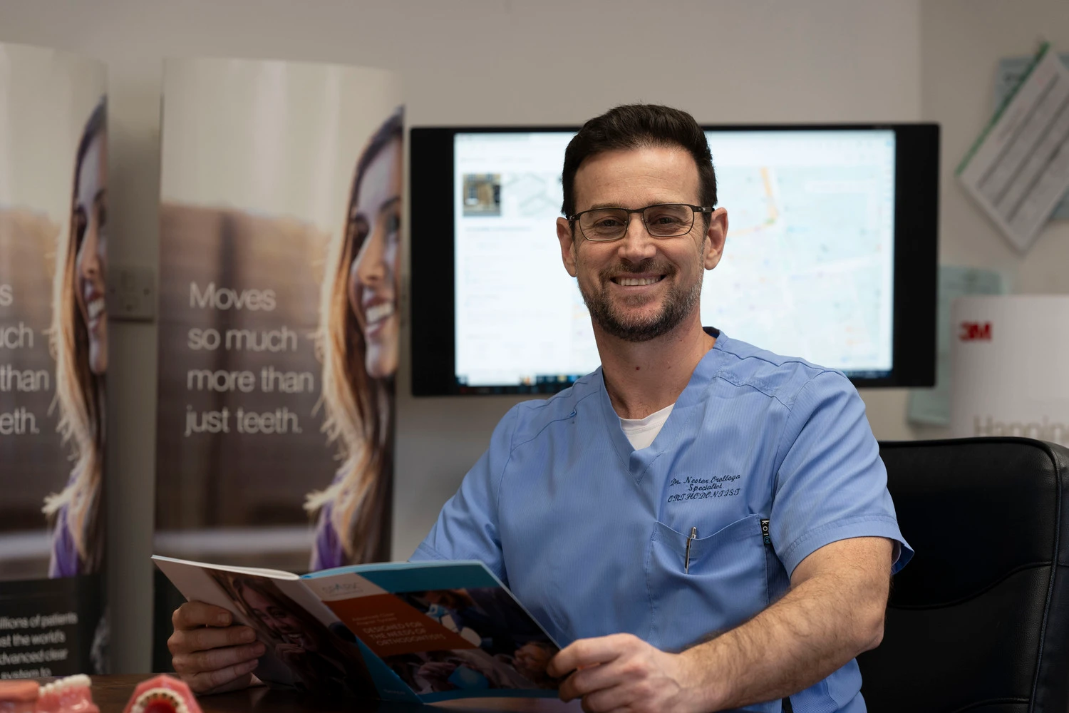 Dentist in office