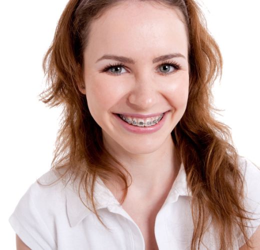 Girl with Metallic Braces