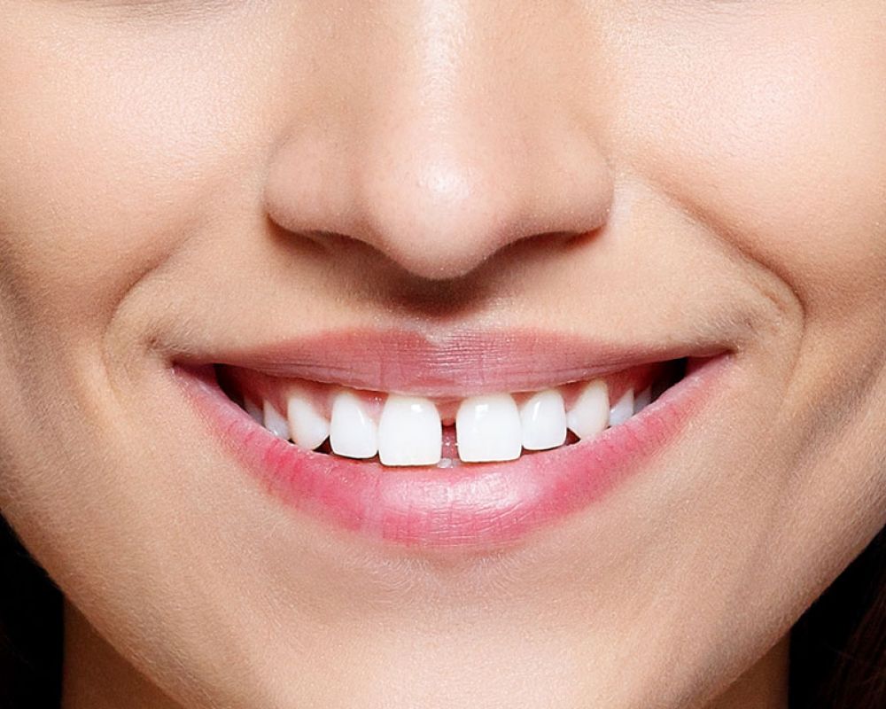 Close shot of an open mouth